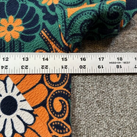 Anthropologie Maeve Floral Shift Mini Dress Green & Orange Size X-Small - Picture 2 of 7